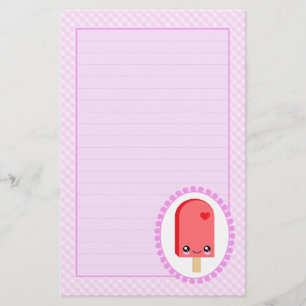 Hübsches Popsicles-Kirschfrucht Kawaii Briefpapie Briefpapier