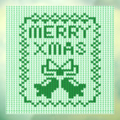 Hübsches Pullover-Muster Jingle Glocken und Merry  Fensteraufkleber (Blatt 3)