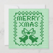 Hübsches Pullover-Muster Jingle Glocken und Merry Karte (Rückseite)