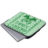 Hübsches Pullover-Muster Jingle Glocken und Merry  Laptopschutzhülle (Vorne Knopf)