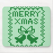 Hübsches Pullover-Muster Jingle Glocken und Merry Mousepad (Vorne)