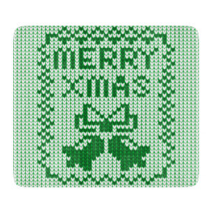 Hübsches Pullover-Muster Jingle Glocken und Merry Schneidebrett