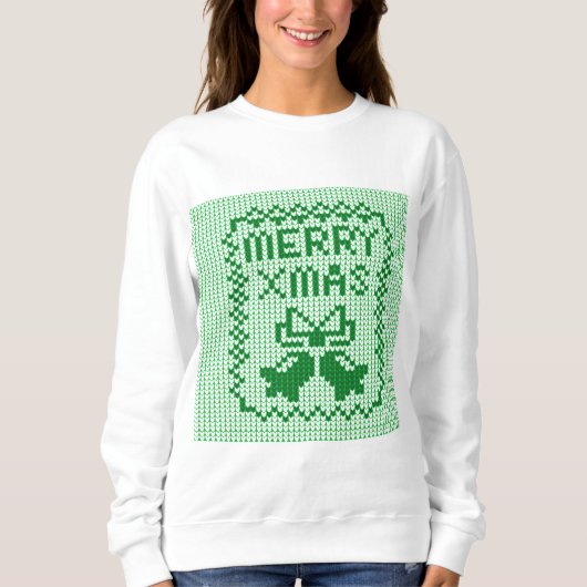 Hübsches Pullover-Muster Jingle Glocken und Merry  Sweatshirt (Vorderseite)