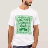 Hübsches Pullover-Muster Jingle Glocken und Merry T-Shirt (Vorderseite)