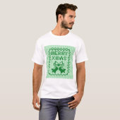 Hübsches Pullover-Muster Jingle Glocken und Merry T-Shirt (Vorne ganz)