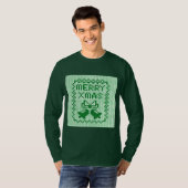 Hübsches Pullover-Muster Jingle Glocken und Merry T-Shirt (Vorne ganz)