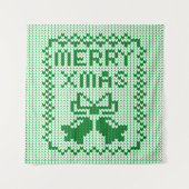 Hübsches Pullover-Muster Jingle Glocken und Merry Wandteppich (Vorderseite)