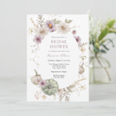 Hübsches Pumpkin-Brautparty Einladung (Stehend Vorderseite)