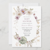 Hübsches Pumpkin-Lila Brautparty Einladung (Vorderseite)