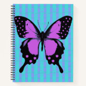 Hübsches Punk-Schmetterlings-Design Notizbuch (Vorderseite)