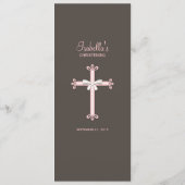 Hübsches queres religiöses Feier-Menü der Spitze-w Menükarte (Rückseite)