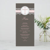 Hübsches queres religiöses Feier-Menü der Spitze-w Menükarte (Stehend Vorderseite)