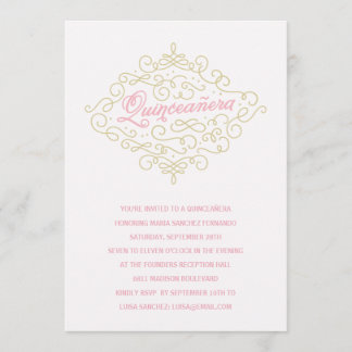 Hübsches Quinceanera-Party Geblüht Einladung