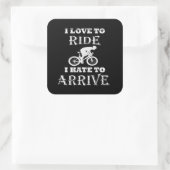 Hübsches Radfahren Quadratischer Aufkleber (Tasche)