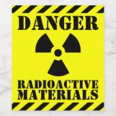 Hübsches RADIOAKTIVES Material Halloween Weinetikett (Einzelnes Label)