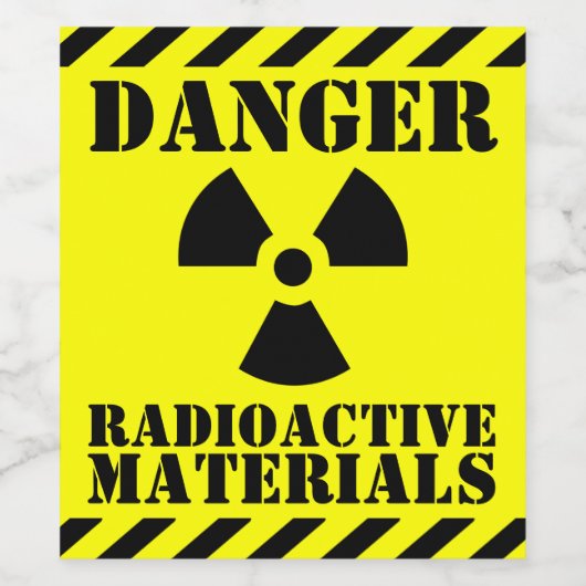 Hübsches RADIOAKTIVES Material Halloween Weinetikett (Einzelnes Label)