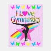 HÜBSCHES RAINBOW I LIEBE GYMNASTICS-DESIGN FLEECEDECKE (Vorderseite)