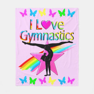 HÜBSCHES RAINBOW I LIEBE GYMNASTICS-DESIGN FLEECEDECKE