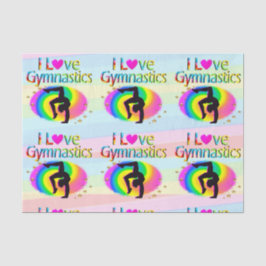 HÜBSCHES RAINBOW-I-LIEBE-GYMNASTIK-TISSUPAPIER SEIDENPAPIER