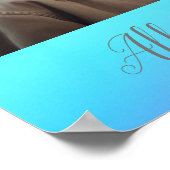 Hübsches Rainbow-Personalisiertes Foto Hochzeit Wi Poster (Ecke)