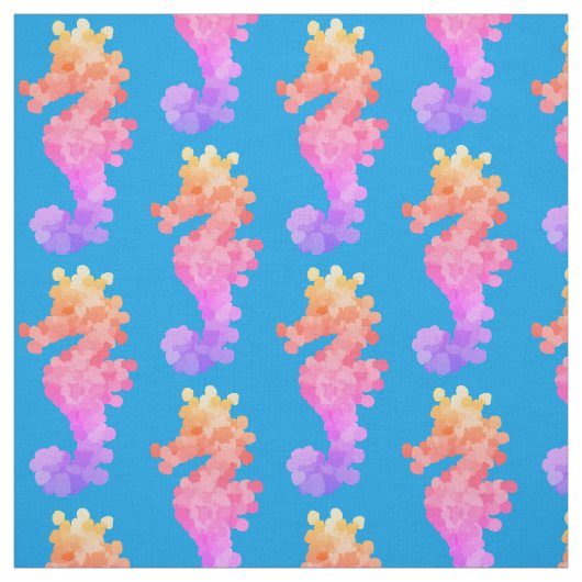 Hübsches Rainbow-Seepferd Stoff (Muster)