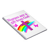 HÜBSCHES RAINBOW- UND CROSS-NURSING-DESIGN NOTIZBLOCK (Rechte Seite)