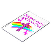 HÜBSCHES RAINBOW- UND CROSS-NURSING-DESIGN NOTIZBLOCK (Linke Seite)