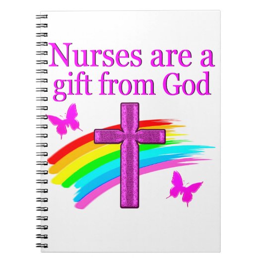 HÜBSCHES RAINBOW- UND CROSS-NURSING-DESIGN NOTIZBLOCK (Vorderseite)