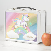 Hübsches Rainbow Unicorn Metall Brotdose (Beispiel)
