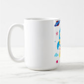 Hübsches Raumschiff-Raketen-Schiffe-Muster Kaffeetasse (Links)