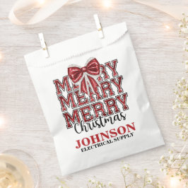 Hübsches Red Bow Weihnachtsbüro Party Geschenktütchen