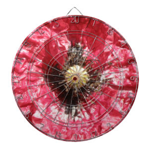 Hübsches REd Poppy Blume Macro Dart Board Dartscheibe