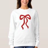 Hübsches Red Ribbon Bow Festival Sweatshirt (Vorderseite)