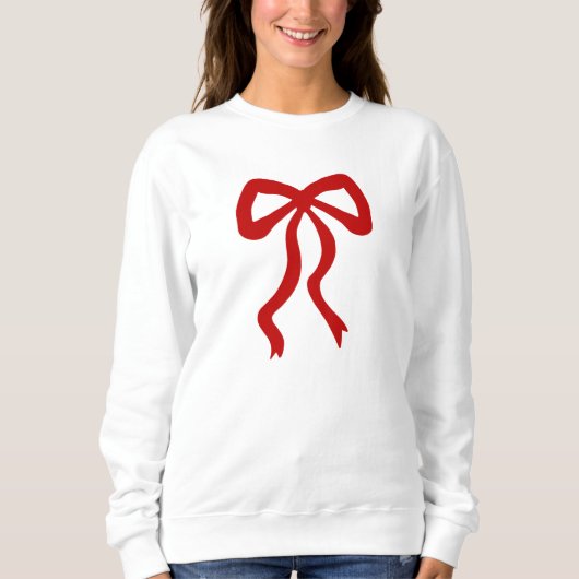 Hübsches Red Ribbon Bow Festival Sweatshirt (Vorderseite)