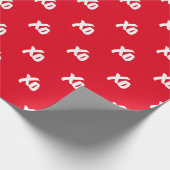 Hübsches Red XO Valentine Wrapping Paper Geschenkpapier (Ecke)