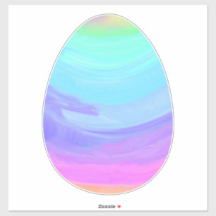 Hübsches Regenbogen Aquarelleier Aufkleber