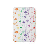 Hübsches Regenbogen Herz Muster Kinder Bad Badematte (Vorderseite Vertikal)