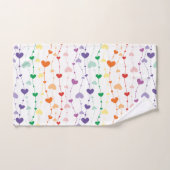 Hübsches Regenbogen Herz Muster Kinder Bad Badhandtuch Set (Handtuch)