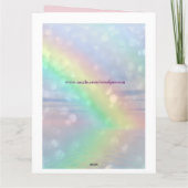 Hübsches Regenbogen-Personalisiertes Ruhestand Karte (Rückseite)