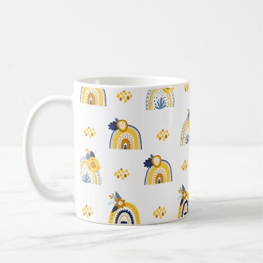 Hübsches Regenbogen-Sommermuster Kaffeetasse (Links)