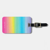 Hübsches Regenbogendesign| NAME Gepäckanhänger (Vorderseite horizontal)