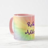 Hübsches Regenbogendesign von Reiki Addict Tasse (Vorderseite Links)