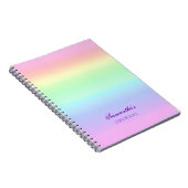 Hübsches Regenbogenfarbenjournal Notizblock (Rechte Seite)