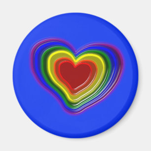 hübsches Regenbogenherz Magnet