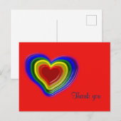 hübsches Regenbogenherz Postkarte (Vorne/Hinten)