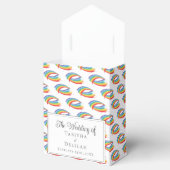 Hübsches Regenbogenmuster LGBT Wedding Lila Bow Geschenkschachtel (Geöffnet)