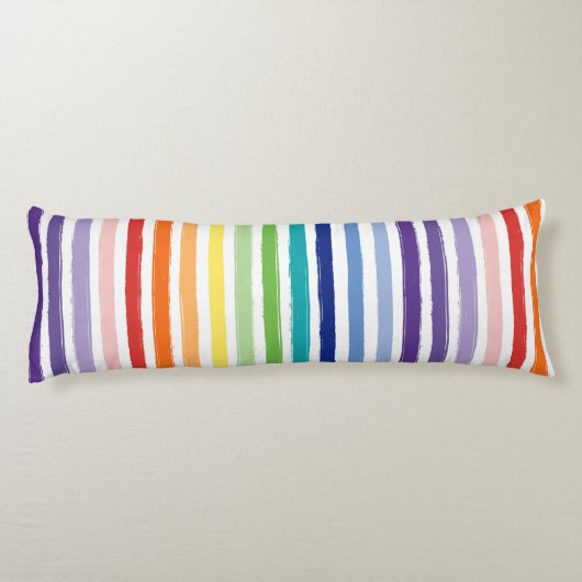 Hübsches Regenbogenmuster Seitenschläferkissen (Rückseite)