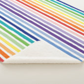 Hübsches Regenbogenmuster Sherpadecke (3/4)