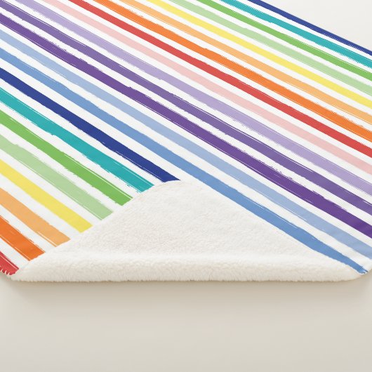 Hübsches Regenbogenmuster Sherpadecke (3/4)