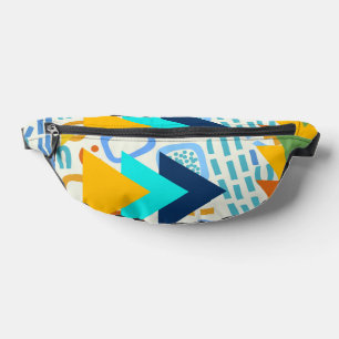Hübsches Retro-70er abstraktes Kunstwerk in Multic Bauchtasche